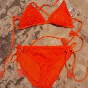 NWT two piece bikini top size small bottom size m